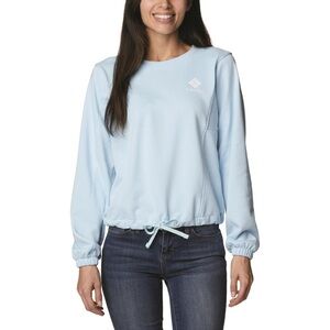 Columbia long sleeve pullover baby blue drawstring waist medium